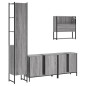 vidaXL 4-tlg. Badmöbel-Set Grau Sonoma Holzwerkstoff vidaXL 4-tlg. Badmöbel-Set Grau Sonoma Holzwerkstoff