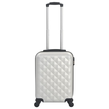 vidaXL Hartschalen-Trolley Helles Silber ABS
