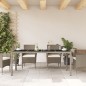 vidaXL Gartentisch mit Glasplatte Hellgrau 190x90x75 cm Poly Rattan vidaXL Gartentisch mit Glasplatte Hellgrau 190x90x75 cm Poly Rattan