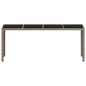 vidaXL Gartentisch mit Glasplatte Hellgrau 190x90x75 cm Poly Rattan vidaXL Gartentisch mit Glasplatte Hellgrau 190x90x75 cm Poly Rattan
