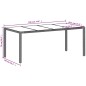 vidaXL Gartentisch mit Glasplatte Hellgrau 190x90x75 cm Poly Rattan vidaXL Gartentisch mit Glasplatte Hellgrau 190x90x75 cm Poly Rattan