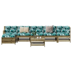 vidaXL 7-tlg. Garten-Lounge-Set Kiefernholz Imprägniert