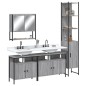 vidaXL 4-tlg. Badmöbel-Set Grau Sonoma Holzwerkstoff vidaXL 4-tlg. Badmöbel-Set Grau Sonoma Holzwerkstoff