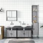 vidaXL 4-tlg. Badmöbel-Set Grau Sonoma Holzwerkstoff vidaXL 4-tlg. Badmöbel-Set Grau Sonoma Holzwerkstoff