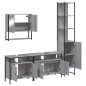 vidaXL 4-tlg. Badmöbel-Set Grau Sonoma Holzwerkstoff vidaXL 4-tlg. Badmöbel-Set Grau Sonoma Holzwerkstoff