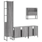 vidaXL 4-tlg. Badmöbel-Set Grau Sonoma Holzwerkstoff vidaXL 4-tlg. Badmöbel-Set Grau Sonoma Holzwerkstoff