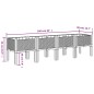 vidaXL Pflanzkasten mit Beinen Grau 160x40x42 cm PP vidaXL Pflanzkasten mit Beinen Grau 160x40x42 cm PP