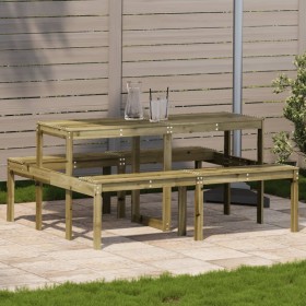 vidaXL Picknicktisch 160x134x75 cm Imprägniertes Kiefernholz