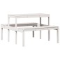 vidaXL Picknicktisch 110x134x75 cm Massivholz Kiefer vidaXL Picknicktisch 110x134x75 cm Massivholz Kiefer