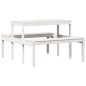 vidaXL Picknicktisch 110x134x75 cm Massivholz Kiefer vidaXL Picknicktisch 110x134x75 cm Massivholz Kiefer