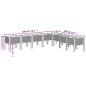 vidaXL Pflanzkasten mit Beinen Braun 200x160x42 cm PP vidaXL Pflanzkasten mit Beinen Braun 200x160x42 cm PP