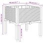 vidaXL Pflanzkasten mit Beinen Braun 40x40x42 cm PP vidaXL Pflanzkasten mit Beinen Braun 40x40x42 cm PP