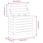 vidaXL Gartenhocker Weiß 62x31,5x52 cm Massivholz Kiefer vidaXL Gartenhocker Weiß 62x31,5x52 cm Massivholz Kiefer