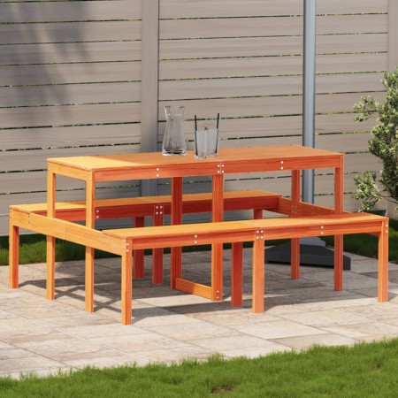 vidaXL Picknicktisch Wachsbraun 160x134x75 cm Massivholz Kiefer