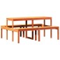 vidaXL Picknicktisch Wachsbraun 160x134x75 cm Massivholz Kiefer vidaXL Picknicktisch Wachsbraun 160x134x75 cm Massivholz Kiefer