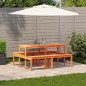 vidaXL Picknicktisch Wachsbraun 160x134x75 cm Massivholz Kiefer vidaXL Picknicktisch Wachsbraun 160x134x75 cm Massivholz Kiefer