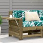vidaXL Gartensofa mit Armlehne und Beistelltisch Kiefernholz vidaXL Gartensofa mit Armlehne und Beistelltisch Kiefernholz