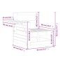 vidaXL Gartensofa mit Armlehne und Beistelltisch Kiefernholz vidaXL Gartensofa mit Armlehne und Beistelltisch Kiefernholz