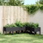 vidaXL Pflanzkasten mit Beinen Schwarz 160x120x42 cm PP vidaXL Pflanzkasten mit Beinen Schwarz 160x120x42 cm PP