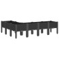 vidaXL Pflanzkasten mit Beinen Schwarz 160x120x42 cm PP vidaXL Pflanzkasten mit Beinen Schwarz 160x120x42 cm PP