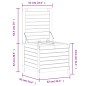 vidaXL Gartenhocker Wachsbraun 62x63,5x53,5 cm Massivholz Kiefer vidaXL Gartenhocker Wachsbraun 62x63,5x53,5 cm Massivholz Kiefer