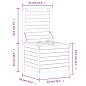 vidaXL Gartenhocker 62x63,5x53,5 cm Kiefernholz Imprägniert vidaXL Gartenhocker 62x63,5x53,5 cm Kiefernholz Imprägniert