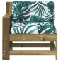 vidaXL Gartensofa mit Armlehne und Kissen Kiefernholz Imprägniert vidaXL Gartensofa mit Armlehne und Kissen Kiefernholz Imprägniert