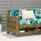 vidaXL Gartensofa mit Armlehne Kissen Kiefernholz Imprägniert vidaXL Gartensofa mit Armlehne Kissen Kiefernholz Imprägniert