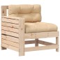 vidaXL Gartensofa mit Armlehne und Kissen Massivholz Kiefer vidaXL Gartensofa mit Armlehne und Kissen Massivholz Kiefer