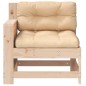 vidaXL Gartensofa mit Armlehne und Kissen Massivholz Kiefer vidaXL Gartensofa mit Armlehne und Kissen Massivholz Kiefer