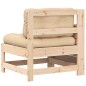 vidaXL Gartensofa mit Armlehne und Kissen Massivholz Kiefer vidaXL Gartensofa mit Armlehne und Kissen Massivholz Kiefer