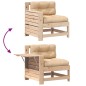 vidaXL Gartensofa mit Armlehne und Kissen Massivholz Kiefer vidaXL Gartensofa mit Armlehne und Kissen Massivholz Kiefer