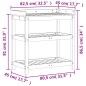 vidaXL Pflanztisch mit Ablagen 82,5x45x86,5 cm Massivholz Douglasie vidaXL Pflanztisch mit Ablagen 82,5x45x86,5 cm Massivholz Douglasie