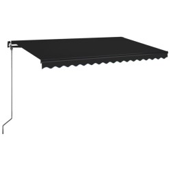 Gelenkarmmarkise Einziehbar mit LED 400x350 cm Anthrazit