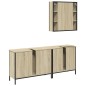 vidaXL 3-tlg. Badmöbel-Set Sonoma-Eiche Holzwerkstoff vidaXL 3-tlg. Badmöbel-Set Sonoma-Eiche Holzwerkstoff