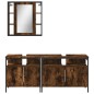 vidaXL 3-tlg. Badmöbel-Set Räuchereiche Holzwerkstoff vidaXL 3-tlg. Badmöbel-Set Räuchereiche Holzwerkstoff
