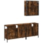 vidaXL 3-tlg. Badmöbel-Set Räuchereiche Holzwerkstoff vidaXL 3-tlg. Badmöbel-Set Räuchereiche Holzwerkstoff
