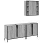 vidaXL 3-tlg. Badmöbel-Set Grau Sonoma Holzwerkstoff vidaXL 3-tlg. Badmöbel-Set Grau Sonoma Holzwerkstoff