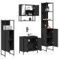 vidaXL 4-tlg. Badmöbel-Set Schwarz Holzwerkstoff vidaXL 4-tlg. Badmöbel-Set Schwarz Holzwerkstoff
