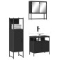 vidaXL 3-tlg. Badmöbel-Set Schwarz Holzwerkstoff vidaXL 3-tlg. Badmöbel-Set Schwarz Holzwerkstoff