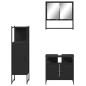 vidaXL 3-tlg. Badmöbel-Set Schwarz Holzwerkstoff vidaXL 3-tlg. Badmöbel-Set Schwarz Holzwerkstoff