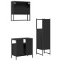 vidaXL 3-tlg. Badmöbel-Set Schwarz Holzwerkstoff vidaXL 3-tlg. Badmöbel-Set Schwarz Holzwerkstoff
