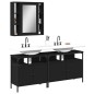 vidaXL 3-tlg. Badmöbel-Set Schwarz Holzwerkstoff vidaXL 3-tlg. Badmöbel-Set Schwarz Holzwerkstoff