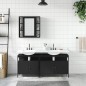 vidaXL 3-tlg. Badmöbel-Set Schwarz Holzwerkstoff vidaXL 3-tlg. Badmöbel-Set Schwarz Holzwerkstoff