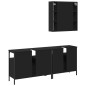 vidaXL 3-tlg. Badmöbel-Set Schwarz Holzwerkstoff vidaXL 3-tlg. Badmöbel-Set Schwarz Holzwerkstoff