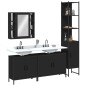 vidaXL 4-tlg. Badmöbel-Set Schwarz Holzwerkstoff vidaXL 4-tlg. Badmöbel-Set Schwarz Holzwerkstoff