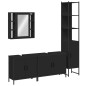 vidaXL 4-tlg. Badmöbel-Set Schwarz Holzwerkstoff vidaXL 4-tlg. Badmöbel-Set Schwarz Holzwerkstoff