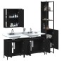 vidaXL 4-tlg. Badmöbel-Set Schwarz Holzwerkstoff vidaXL 4-tlg. Badmöbel-Set Schwarz Holzwerkstoff