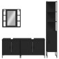 vidaXL 4-tlg. Badmöbel-Set Schwarz Holzwerkstoff vidaXL 4-tlg. Badmöbel-Set Schwarz Holzwerkstoff