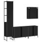 vidaXL 4-tlg. Badmöbel-Set Schwarz Holzwerkstoff vidaXL 4-tlg. Badmöbel-Set Schwarz Holzwerkstoff